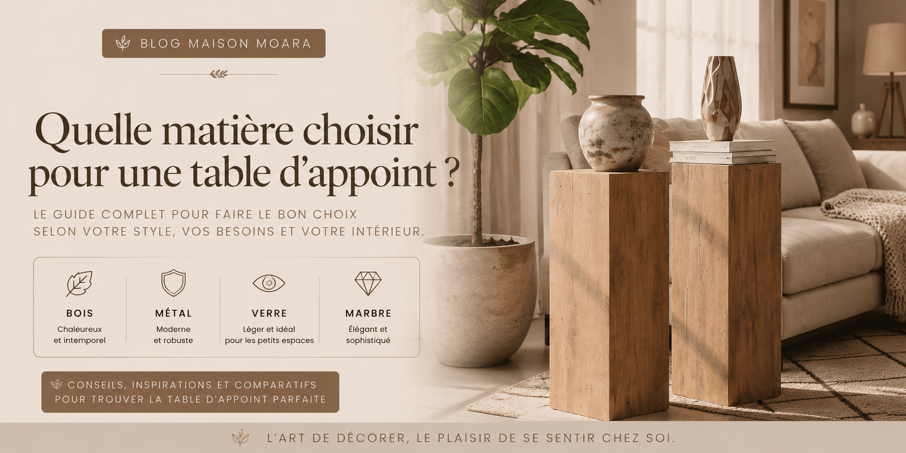 Quelle matière choisir pour une table d’appoint ?