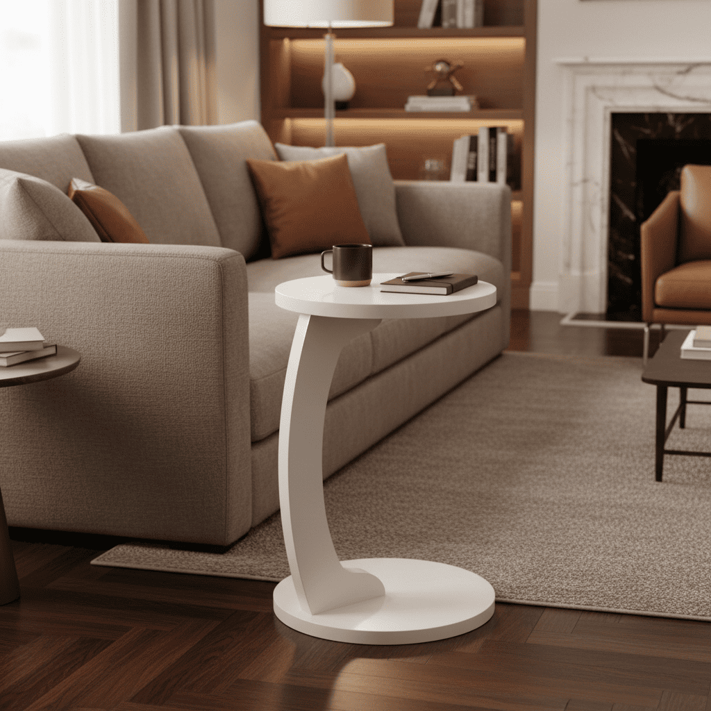 Table d'appoint blanche