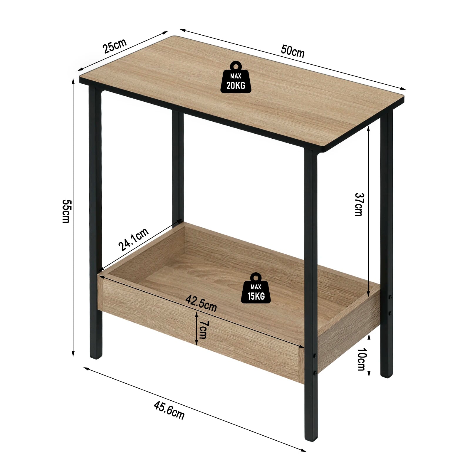 Table d'appoint bois Arven