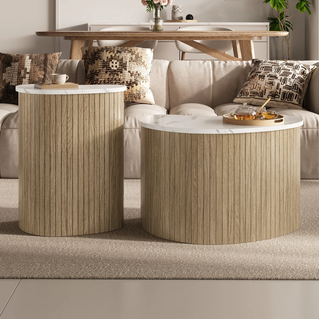 Table d’appoint marbre Duo Liora