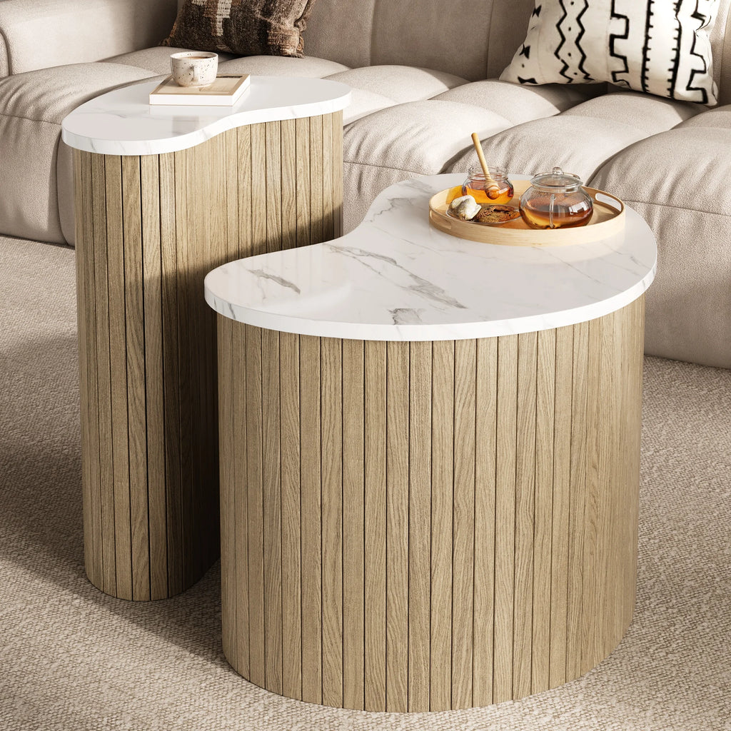 Table d’appoint marbre Duo Liora