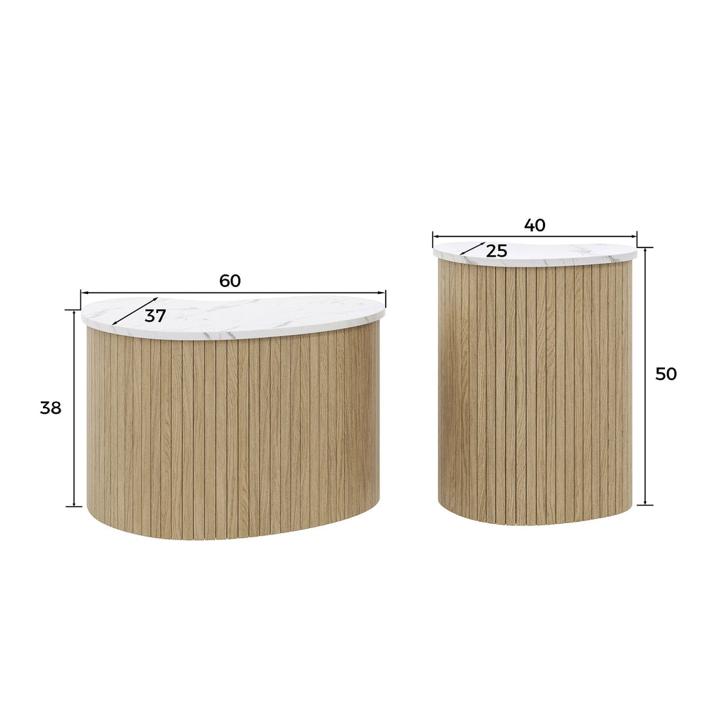 Table d’appoint marbre Duo Liora