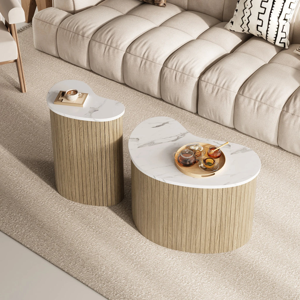 Table d’appoint marbre Duo Liora