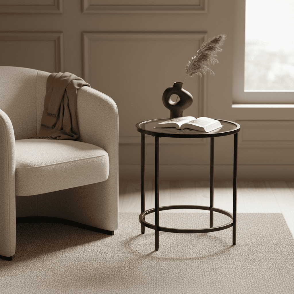 Table d’appoint ronde Haly